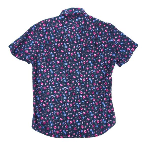 NEW Bonobos Slim Fit Short Sleeve Resort Button Down Shirt Navy Floral Medium - Picture 5 of 6